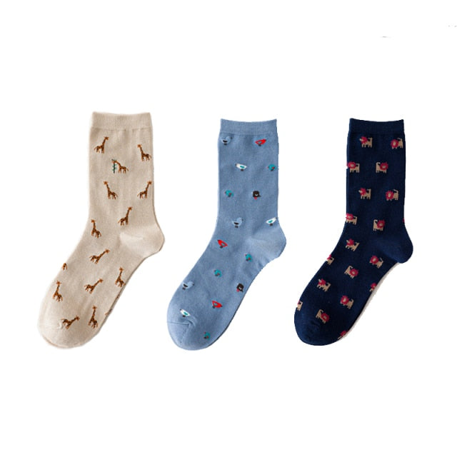Caramella Men Socks Cute Dog Socks