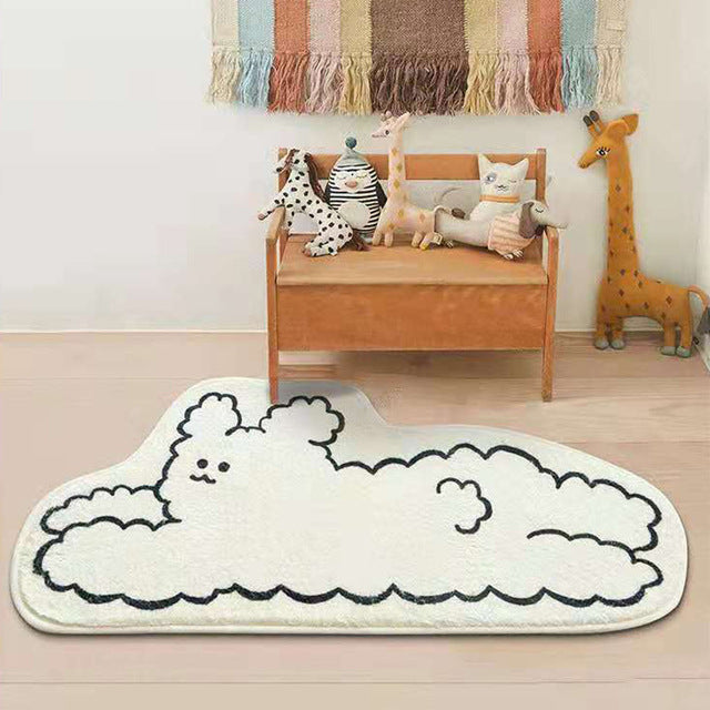 Cute Dog Carpet In The Bedroom