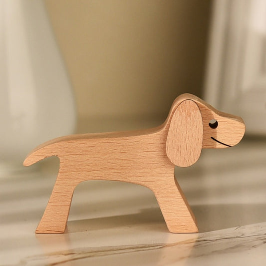 Family Wood Dog Carving Ornament