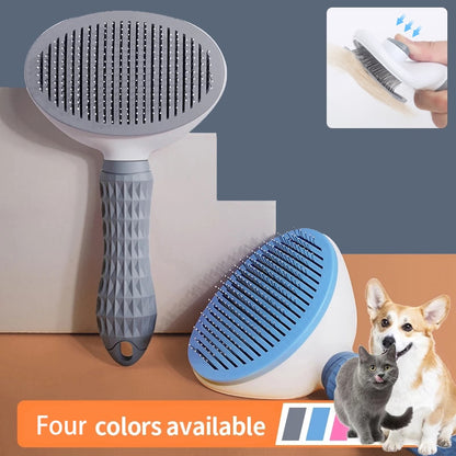 Pet Hair Removal Comb Automatic Non-slip Grooming Brush For Removing Hair Pet Grooming