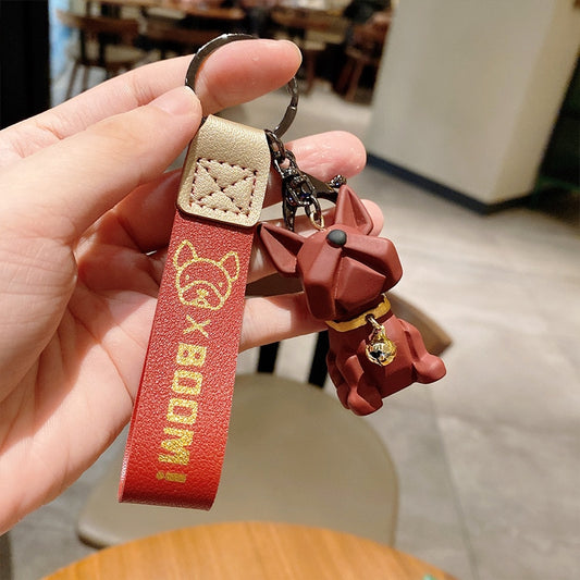 Kawaii Bell French Bulldog Keychain