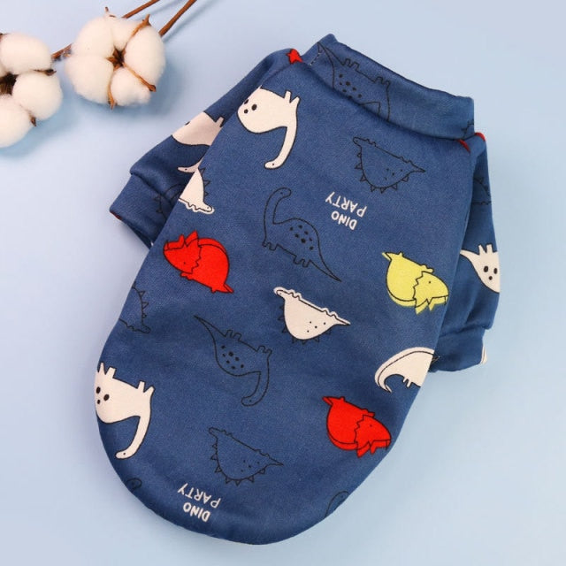 Lovely Print Small Dog Pullover Clothing