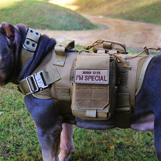 Dog Tactical Military Harness Vest Metal Buckle