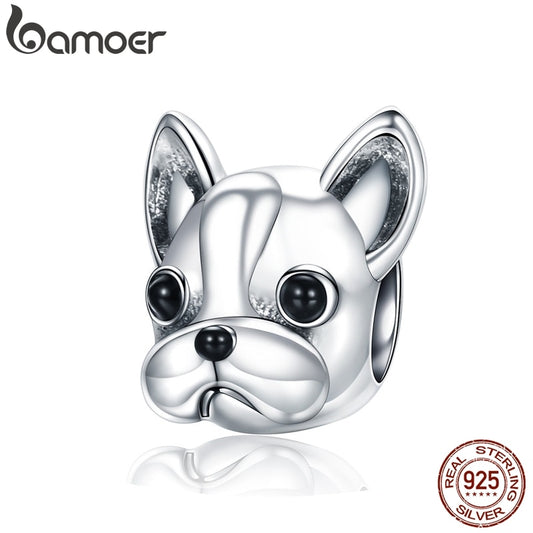 925 Sterling Silver Doggy Animal Beads