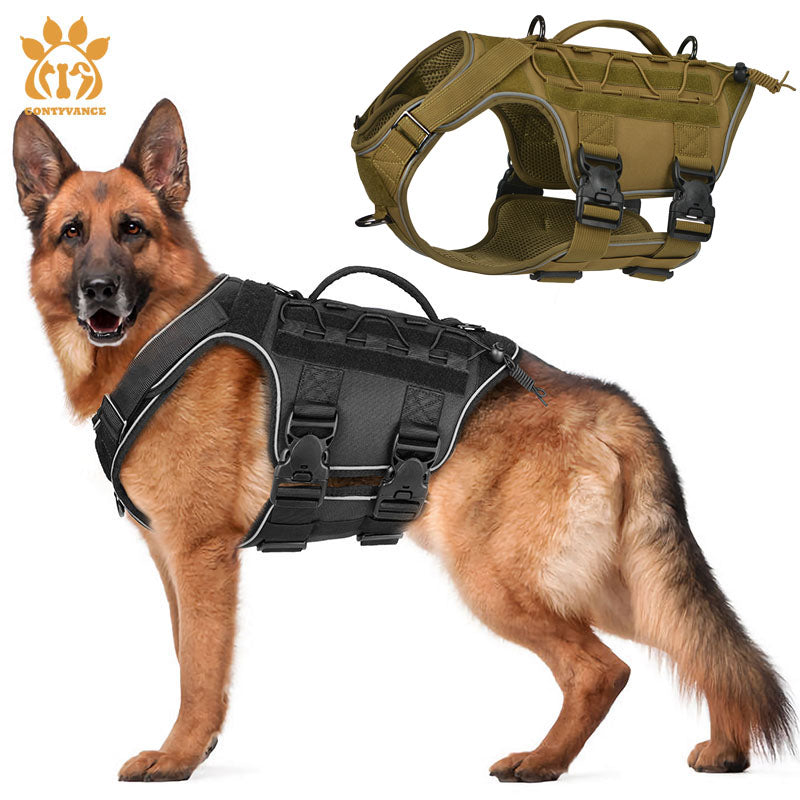Military Tactical Dog Harness Full Body for Large Dogs