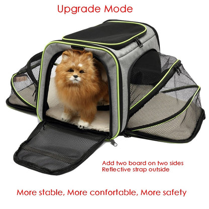 Expandable Pet Carrier Tote Soft Crate