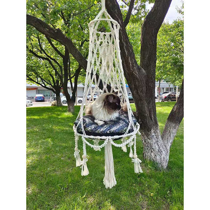 Hand-woven Cat Bed Boho Pet Net