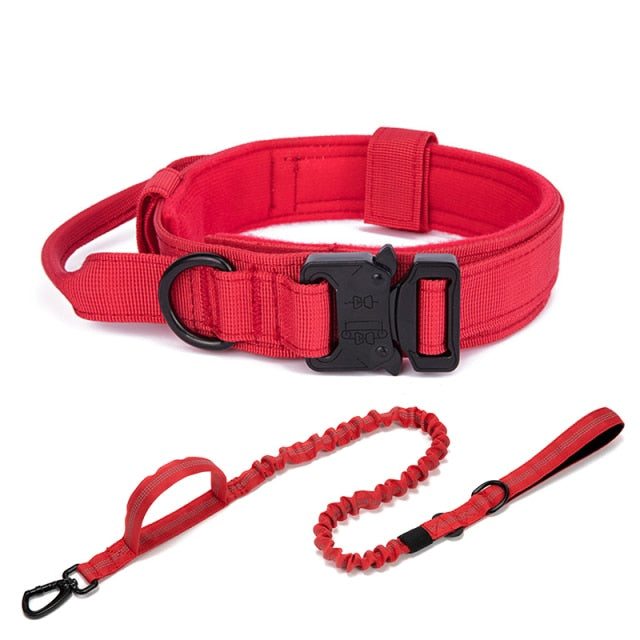 Dog Collar Adjustable Tactical Dog Collar And Leash Set