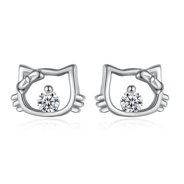 Lovely Dog Stud Earrings Dazzling