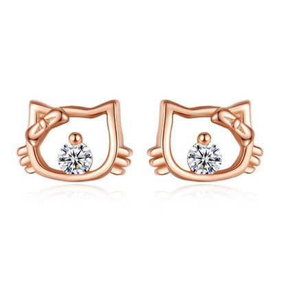 Lovely Dog Stud Earrings Dazzling