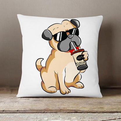 Bulldog Dog Print Cushion Case