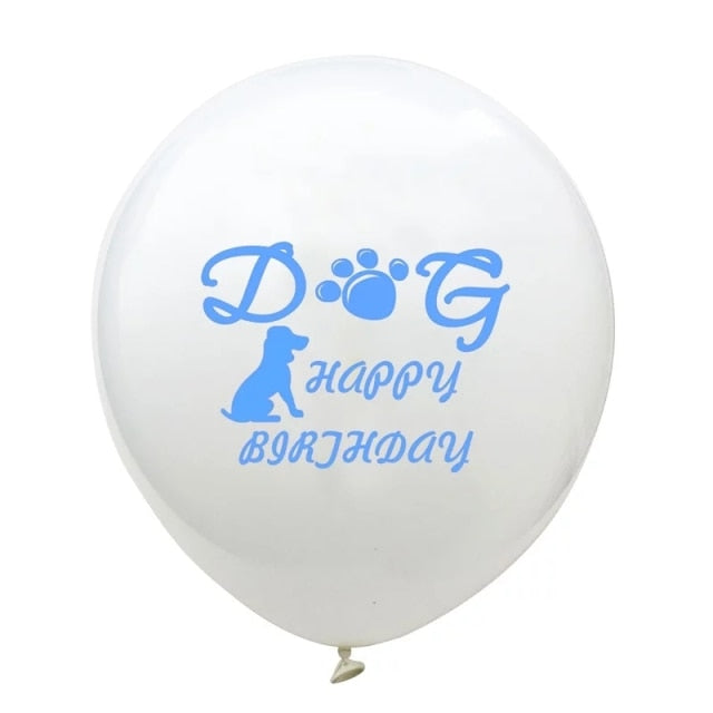 Balloon Dog Footprint Happy Birthday Lovely Dog