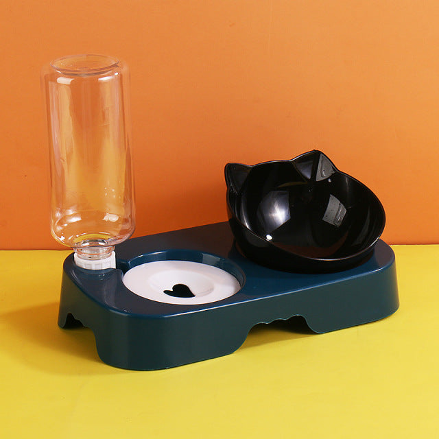 Dog Bowl with Stand Automatic Dispenser