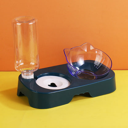 Dog Bowl with Stand Automatic Dispenser