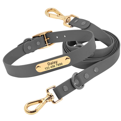 Customized Dog Collar Leash Set