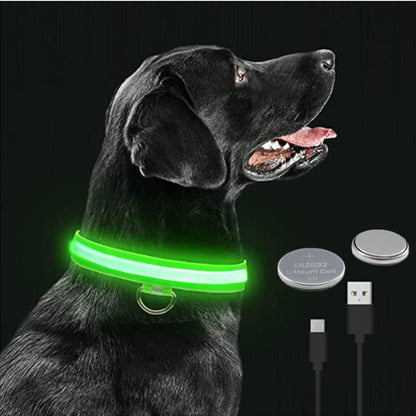 LED Glowing Dog Collar Flashing Night