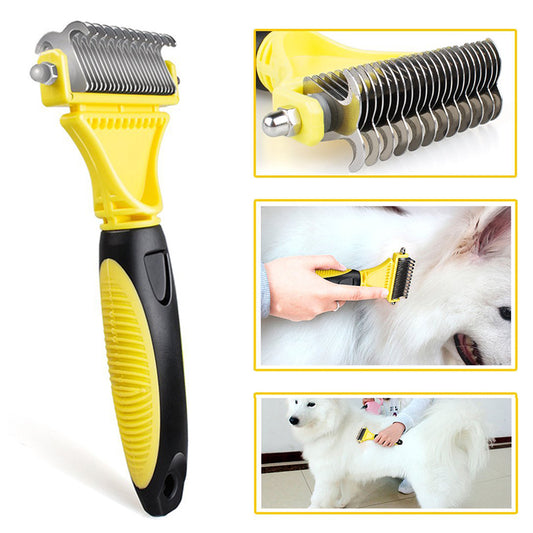 Double-sided  Dog Comb Brush Knot