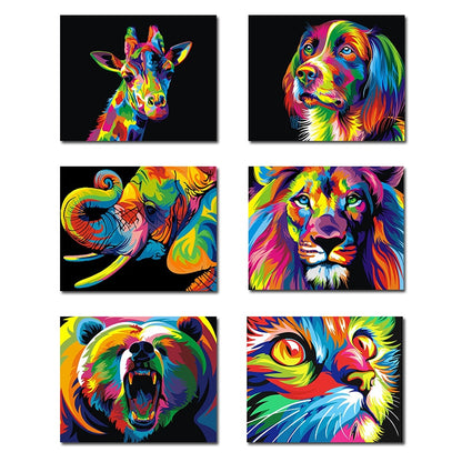 Color Abstract Dog Head Poster