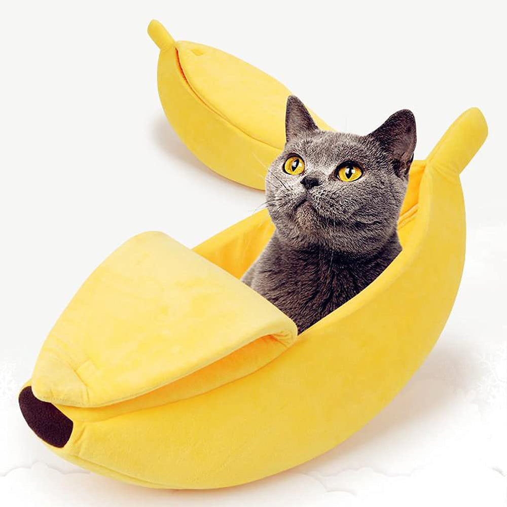 Funny Banana Cat Bed House Cozy Beds