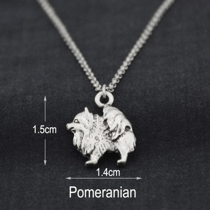 Pomeranian Whippet Dog Charms Necklace