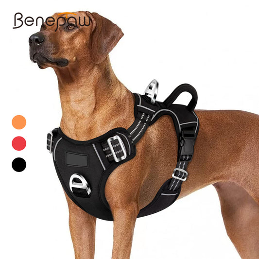 Dog Harness No Choke Easy Control Handle Reflective