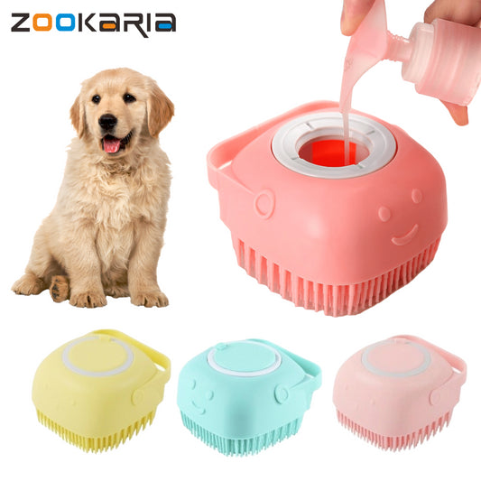 Dog Grooming Bath Brush Massage Gloves Pet Grooming