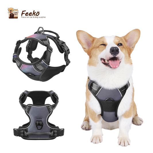 Reflective Vest For Dogs PU Leather