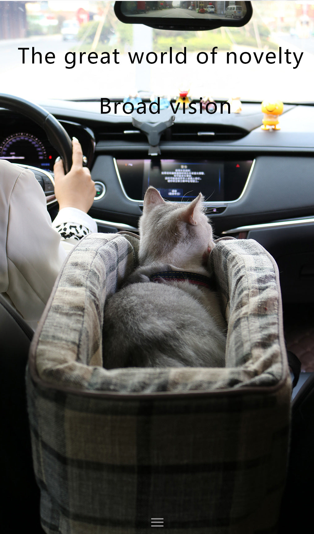 Portable Pet Dog Car Seat Central Control Puppy Dog Or Cat Booster Seat