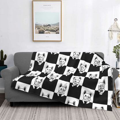 French Bulldog Velvet Throw Blanket