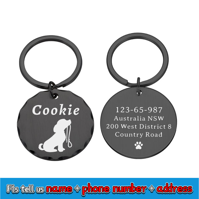 Free Personalized Dog Custom ID Tag Dog Collar