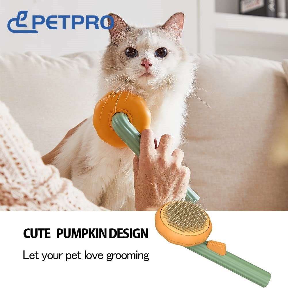 Pumpkin Self Cleaning Slicker Comb