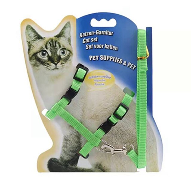 Cat Collar Harness Leash Adjustable Nylon