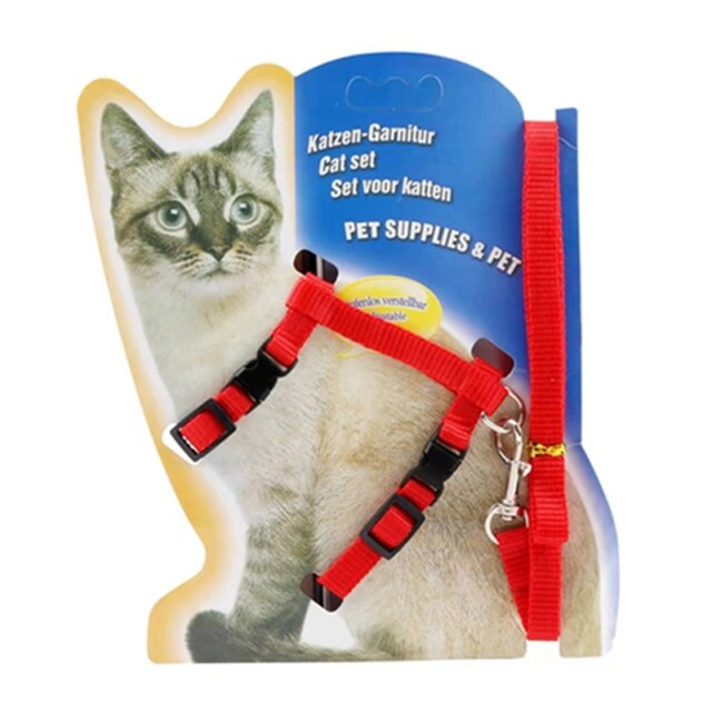 Cat Collar Harness Leash Adjustable Nylon