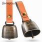 Leather Strap Copper Collar Bell Tracker