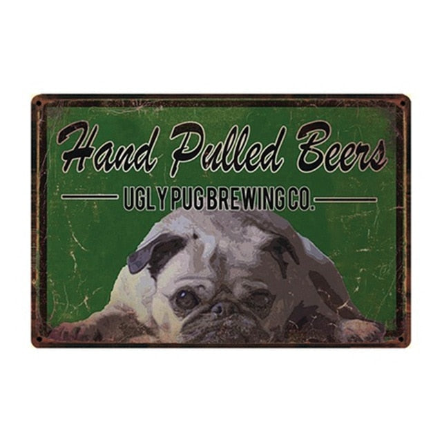 Dog Rules Metal Signs Beagle Poster