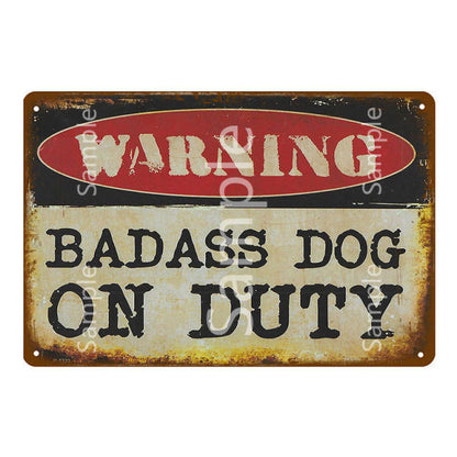 Warning Signs Beware Of The Dog Poster