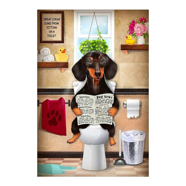 Funny Dogs Retro Metal Posters Wall Decor