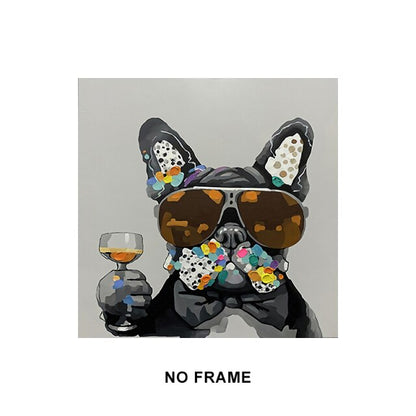 Funny Dogs Posters Custom Drunk Smoking