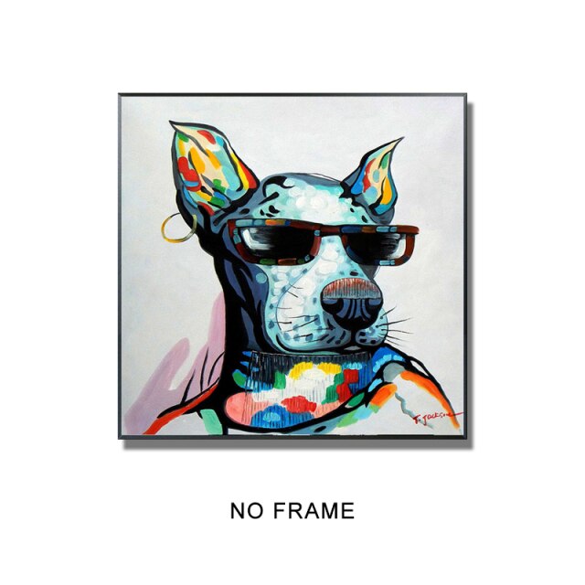Funny Dogs Posters Custom Drunk Smoking