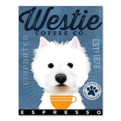 Westie Dog Art Coffee Wall Decor
