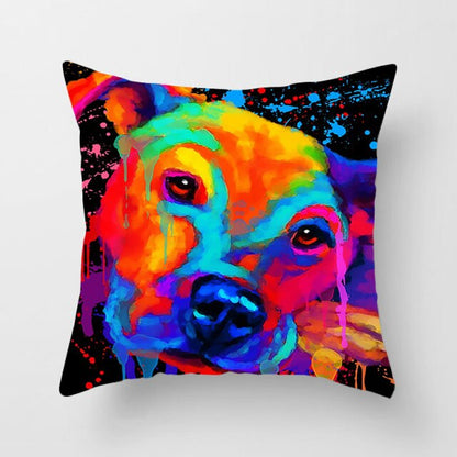 Dog printed home decorative pillow Case