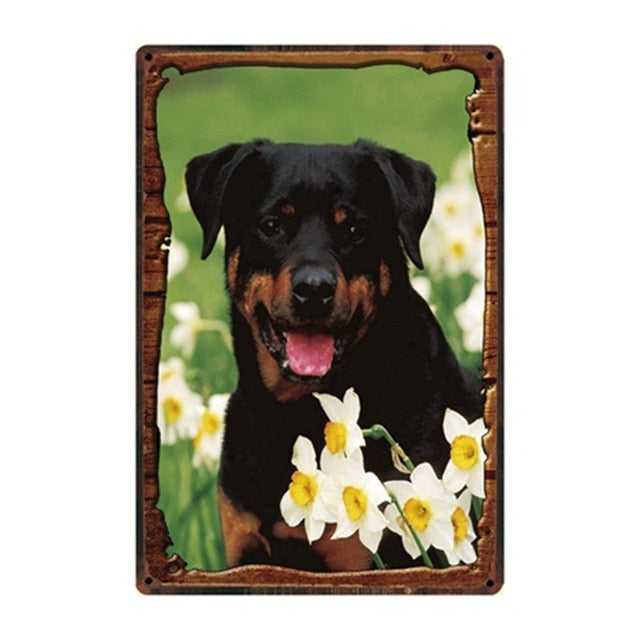 Dog Rules Metal Signs Poster Home Decor