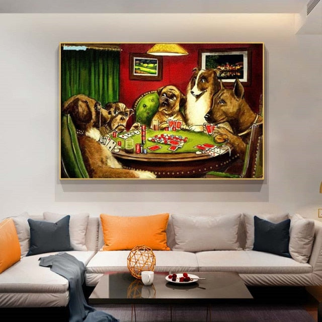 Dogs Playing Poker Funny Style Posters And Prints