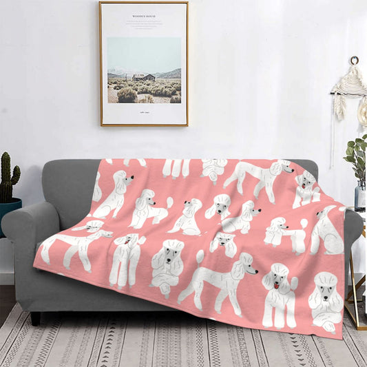 Poodle Flannel for Dog Lover Soft Throw Blanket