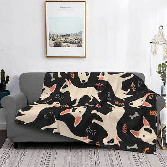 Bull Terrier Knitted Blankets Ultra-Soft