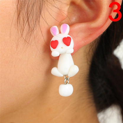 Women Cute 3D Stud Earrings