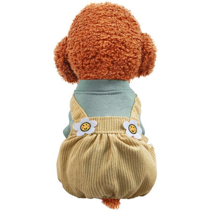 Dog Clothes Smiley Sunflower Couple Outfit Dress