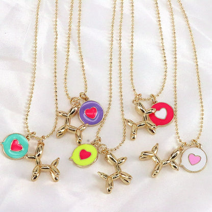 Heart shaped Gold Dog Beads