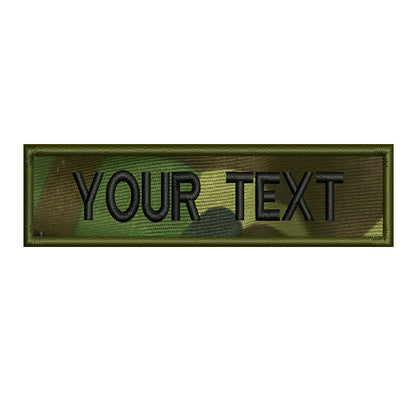 Camouflage Hook Backing Name Patch