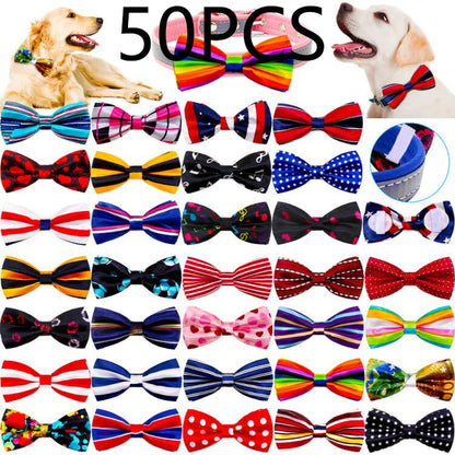 Dog Collar Bow Tie Double Dog Bows